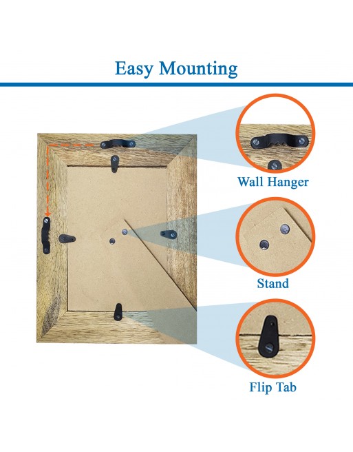  Wooden Picture Frame 8x10 Inch Made to Display 5x7 Inch Pics Photo Frames-HKFM003