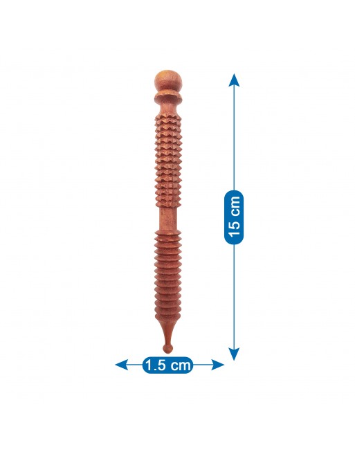 HKMP016 - Handheld Wooden Massage Roller Stick (7 inch) 