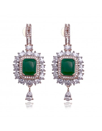 Elegant crystal element with stone studded earrings