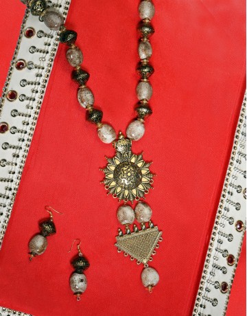  Oxidised Temple Jewellery Necklace
